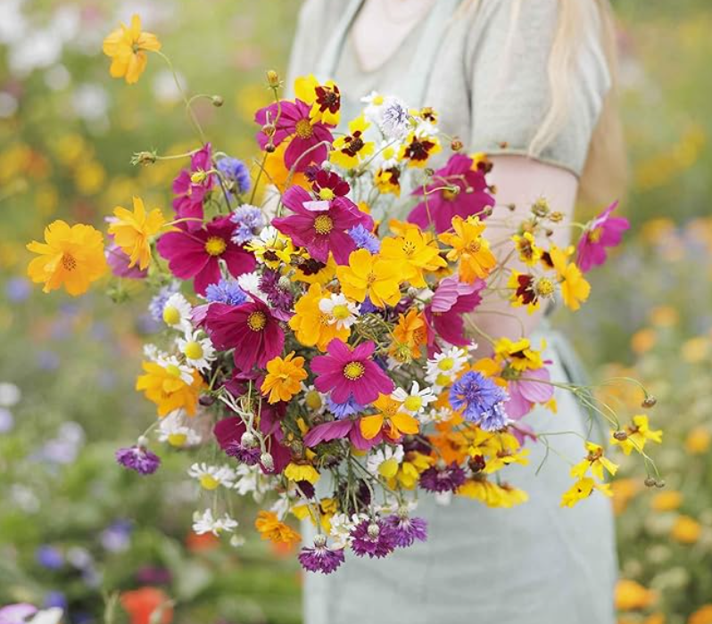 A hand-gathered wildflower bouquet from the walk
